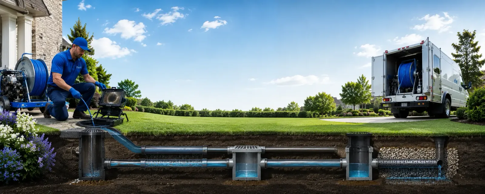 Outdoor drain cleaning information for Oxbow, ME
